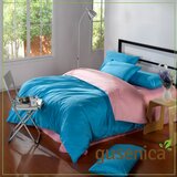  posteljina za bračni krevet plavo-roze Cene