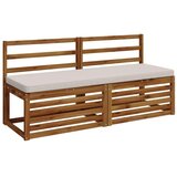  Jastučići za klupe - 2 dijela VUGHT 2 kom. 100% poliester - Bijela (melange) 150 x 50 cm 2 | shoptok.hr