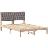  Krevetni okvir s tapiciranim uzglavljem Smeđa 135 x 190 cm | shoptok.hr