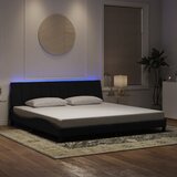  Okvir kreveta s LED-om bez madraca Hanko crni 200 x 200 cm baršunasti | shoptok.hr