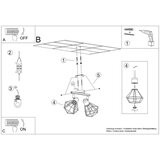  Stropna svetilka ARTEMIS 2 črna, (21348208) | Shoptok.si