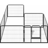  Ograda za pse s 8 ploča od čelika 60 x 80 cm crna | Eponuda.ba