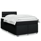 vidaXL Krevet s oprugama i madracem crni 120 x 200cm od tkanine | shoptok.hr