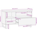 vidaXL TV kabineta 80x33.5x46 cm trden les Mangou & inženirni les | Shoptok.si