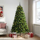  Umjetno božićno drvce s kuglicom 180 cm 300 LED lampica - 180 cm s LED-ima i crnim lopticama | shoptok.hr