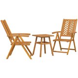  Vrtni set za objed 3 kom. Smeđa Čvrsto drvo akacije 150 x 90 x 60 cm | shoptok.hr