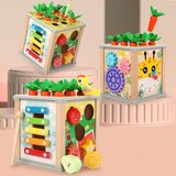  Drveni edukativni razvrstač kocki 5u1 puzzle box blocks | shoptok.hr