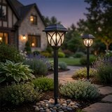  LED solarna svetiljka LAWN LED/1,2V 100 mAh 3000K 44 cm IP44 crna | Eponuda.com