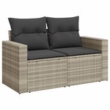  10-dijelni set vrtnih sofa poliratan s jastucima svijetlosivi | shoptok.hr