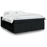 vidaXL Box spring postelja z vzmetnico črna 180x200 cm blago | Shoptok.si