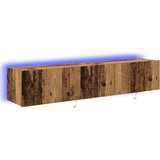 TV zidni ormar s LED svjetlima 2 pcs Staro drvo 80 x 35 x 31 cm | shoptok.hr