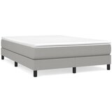 vidaXL Box spring posteljni z vzmetnico svetlo siv 140x190 cm blago, (20736391) Cene
