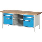 eurokraft pro delovna miza z ogrodjem serije 8, 2 predala 180 mm, 2 vrat 360 mm, 1 odlagalna polica, 1 polica, šxg 2000 x 700 mm Cene