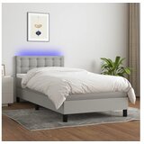  Box spring s madracem LED svjetlosivi 100x200 cm tkanina | shoptok.hr