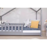 MID.YOU POSTELJA V OBLIKI HIŠE x , les svetlo siva | Shoptok.si