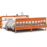  Okvir kreveta bez madraca voštano smeđi 200x200 cm od borovine | shoptok.hr