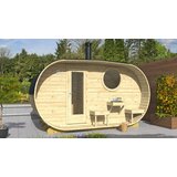 Male kuće Vanjska sauna FORSSA 400 × 235 cm sa šindrom | shoptok.hr