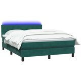 Box spring postelja z vzmetnico temno zelena 160x220 cm žamet, (21792188) | Shoptok.si