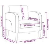 SOFA fotelja s naslonima za ruke tamnosiva 54 cm umjetna koža | Eponuda.ba