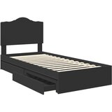  Krevet s od storage Podesiva Crna 70 x 190 cm Konstruirano drvo | shoptok.hr
