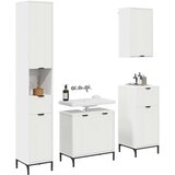 vidaXL Set namještaja za kupaonicu Bijelo Inženjersko drvo, Metal | shoptok.hr