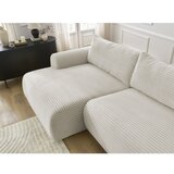 Bobochic Paris Krem sklopiva kutna garnitura od samta (s lijevim kutom) Lucien – | shoptok.hr