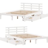  Okvir kreveta s ladicama bez madraca bijeli 140x190 cm | shoptok.hr