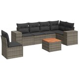 Maison Chic Seti vrtnega pohištva - Vrtna garnitura - Vrtni pohištvo set 7-delna z blazinami siv poli ratan, (21802840) | Shoptok.si