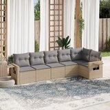vidaXL 6-dijelni set vrtnih sofa s jastucima bež od poliratana | shoptok.hr
