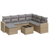  8-dijelni set vrtnih sofa od poliratana s jastucima bež | shoptok.hr