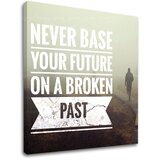  motivaciona slika na platnu never base your future_002 Cene