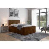 MID.YOU POSTELJA BOXSPRING 140 cm x 200 cm , les, kovina, umetna masa, tekstil rjava | Shoptok.si