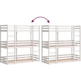  Trostruki krevet na kat bijeli 75x190 cm od masivne borovine | shoptok.hr