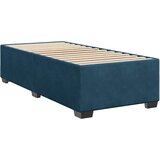 Box spring krevet s madracem plavi 90x190 cm baršunasti | shoptok.hr
