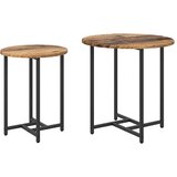  Set pomoćnih stolića 2 pcs Stari drvo i crna | shoptok.hr