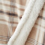 Catherine Lansfield Bež deka od sherpa flisa 130x170 cm Kelso Check – | shoptok.hr