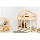 Adeko Dječji krevet u obliku kućice/na kat s podnicom 90x190 cm u prirodnoj boji DMPN – | shoptok.hr