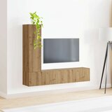  Komplet TV omaric 3 pcs Umetni hrast Konstruiran les, (5000132185) | Shoptok.si