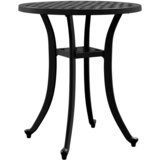  Vrtni stol crni Ø48x53 cm od lijevanog aluminija | shoptok.hr