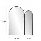 Hanah home dekorativno ogledalo classe mirror black | ePonuda.com