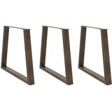  Noge za jedilno mizo v obliki črke V, 3 kosi, naravno jeklo, 70 x (72-73,3) cm, jeklo, (22123766) | Shoptok.si