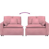  Modularni kauč s naslonom za ruke i jastucima, ružičasti 100 cm | shoptok.hr