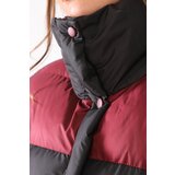 Dewberry Z6649 WOMEN'S COAT-BLACK-BURGUNDY | shoptok.hr