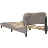  Posteljni okvir z LED brez vzmetnice Taupe 90x190cm Tkanina | Shoptok.si