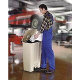 Rubbermaid Industrijsko vedro s pedalom, prostornina 87 l, s kotalnim valjem, beige barve | Shoptok.si
