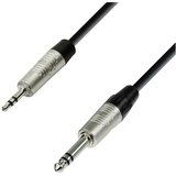 Adam Hall 4 STAR BVW 0150 avdio priključni kabel [1x 3,5 mm banana moški konektor - 1x klinken vtičnica 6.3 mm (stereo)] 1.50 m črna, (20434705) | Shoptok.si