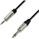4 STAR BVW 0150 avdio priključni kabel [1x 3,5 mm banana moški konektor - 1x klinken vtičnica 6.3 mm (stereo)] 1.50 m črna, (20434705)