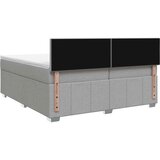  Boxspring krevet s madracem Svjetlosiva 200 x 200 cm Tkanina | shoptok.hr
