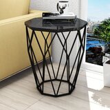 Woody Fashion Sofya - Black Marble Black Side Table Cene