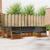  Set vanjskih sofa 6 kom. Prirodna i antracit 325 x 168,5 x 73 cm | Shoptok.si